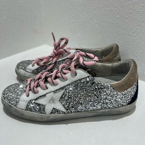 Golden goose glitter sneakers size 38 (8w)